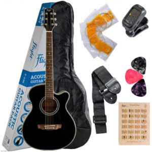 FLIGHT F-230 BK akustična gitara s priborom
